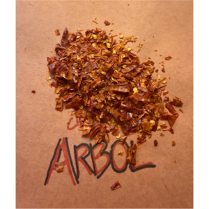 arbol pepper flakes and arbol chile flakes